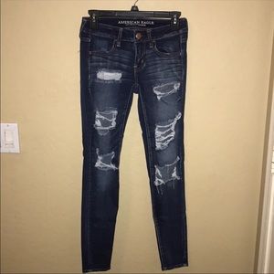 American Eagle ripped jeggings